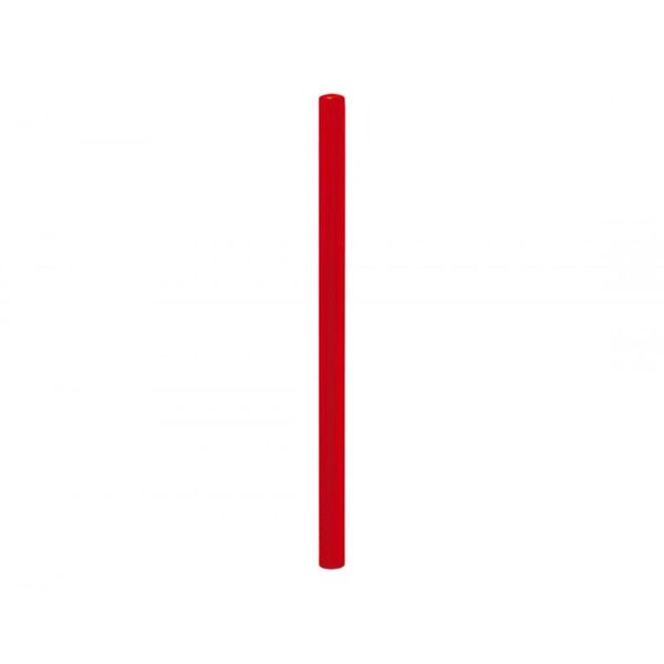 Illustration d'un potelet province en inox brossé Procity peint rouge fixation scellement