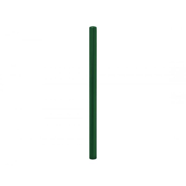 Illustration d'un potelet province en inox brossé Procity peint vert 6005 fixation scellement