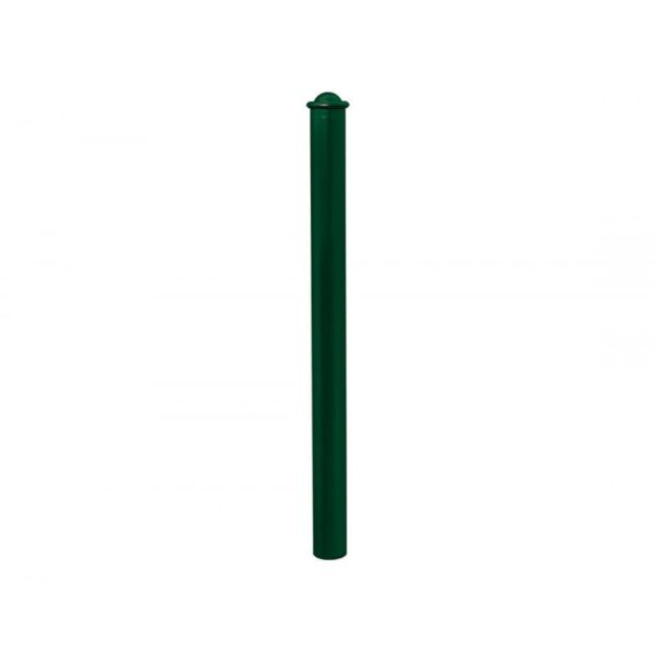 Illustration d'un potelet province agora Procity peint vert 6005 fixation scellement