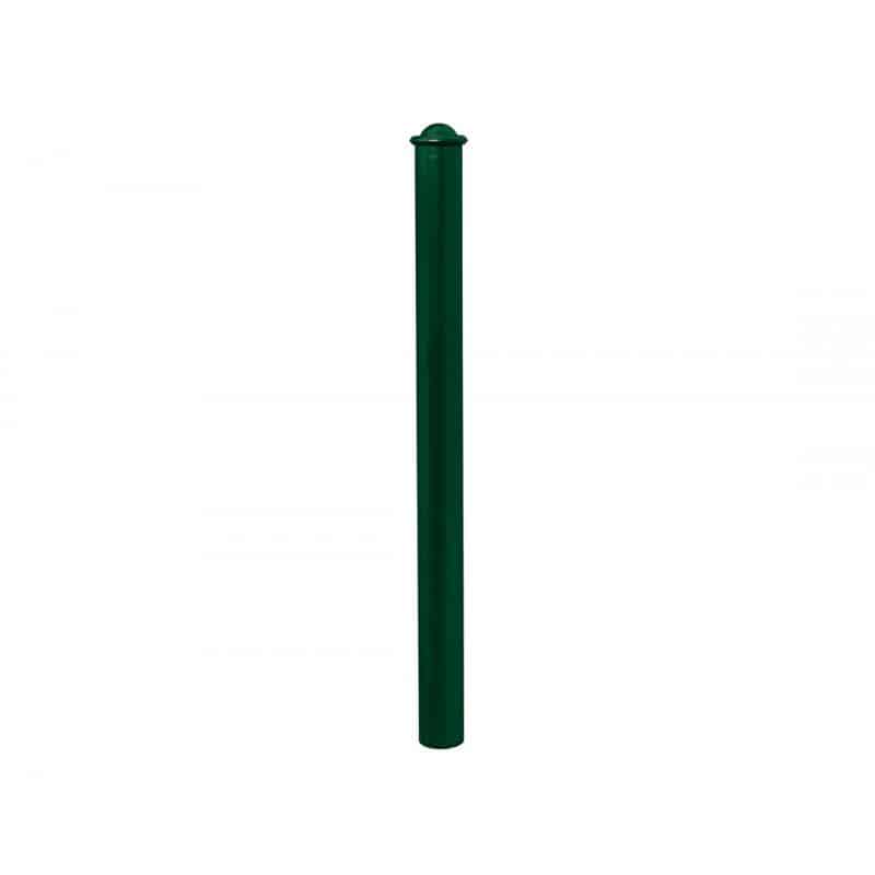 Illustration d'un potelet province agora Procity peint vert 6005 fixation scellement