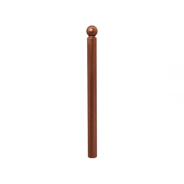 Illustration d'un potelet province Boule Procity Ø76 mm peint/zinc fixation scellement Brun chocolat
