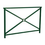 Illustration d'une barrière de ville croix de saint andré vert 6005 150cm