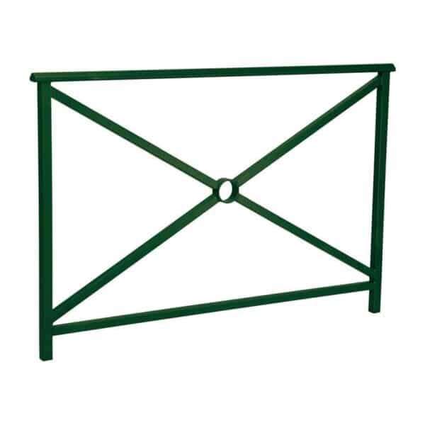 Illustration d'une barrière de ville croix de saint andré vert 6005 150cm