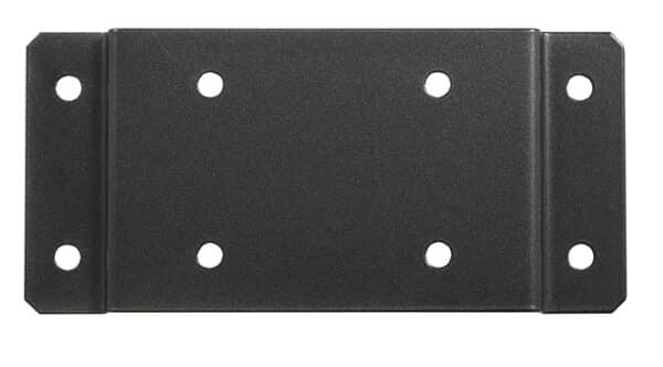 Illustration d'une plaque de fixation murale noire pour support sac 110l avec couvercle