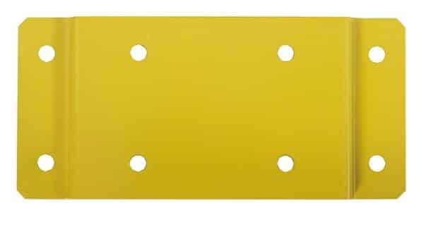 Illustration d'une plaque de fixation murale jaune pour support sac 110l avec couvercle