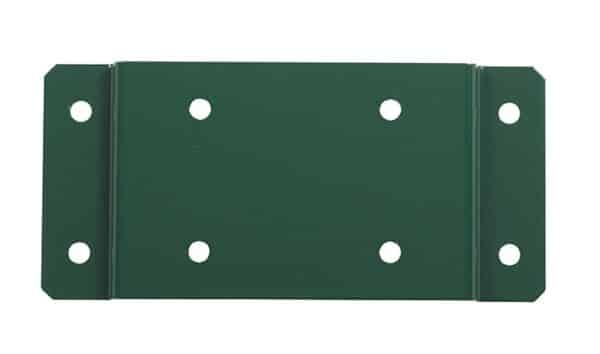 Illustration d'une plaque de fixation murale verte pour support sac 110l avec couvercle