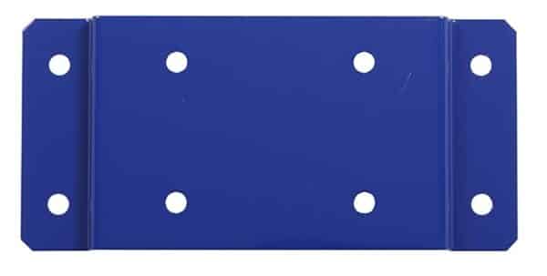 Illustration d'une plaque de fixation murale bleu roi pour support sac 110l avec couvercle