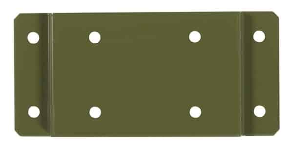 Illustration d'une plaque de fixation murale kaki pour support sac 110l avec couvercle