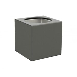 Illustration d'un bac à fleurs kub tout acier gris vide