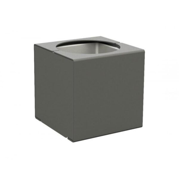 Illustration d'un bac à fleurs kub tout acier gris vide