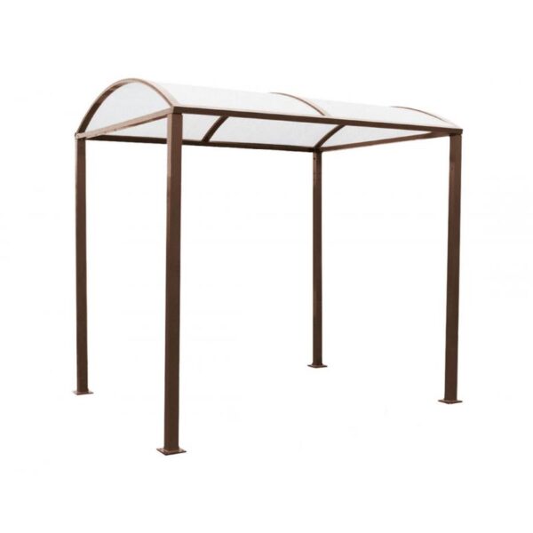 Illustration d'un abri vélo voûte m marron