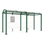 Illustration d'un abri bus classique sans vitrine 2000 vert long