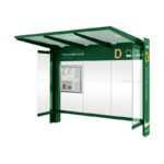Photo d'un abri bus kub vert 6005 sans affiche