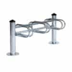 Illustration d'un support vélos mercure simple face gris 3 places