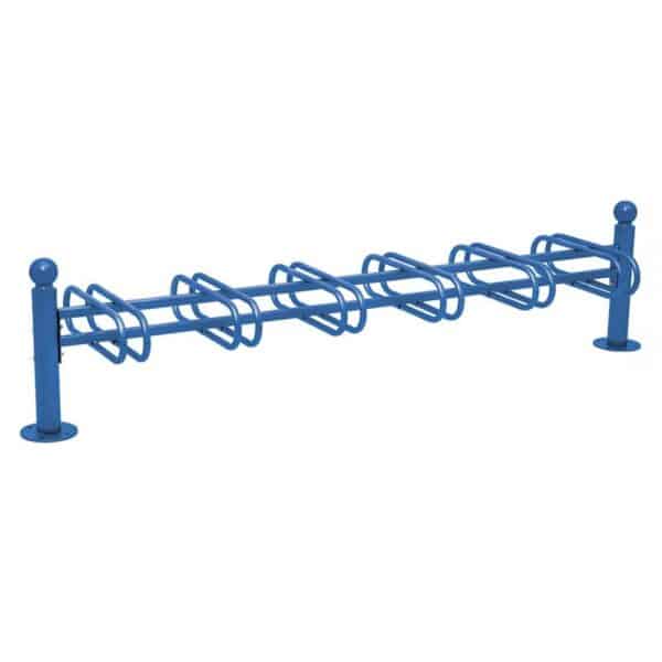 Illustration d'un support vélos province double face bleu 12 places
