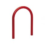 Illustration d'un appui vélos trombone peint rouge sans signalisation