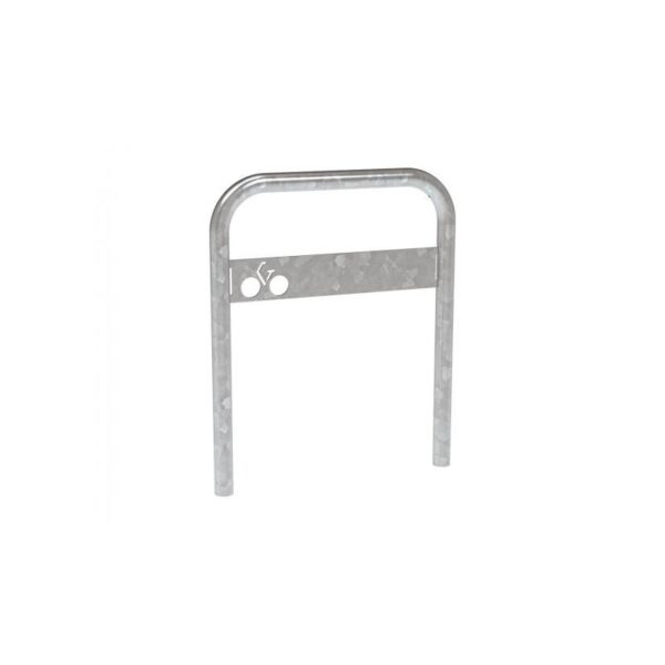 Illustration d'un arceau vélos simple en acier galvanisé sans platine
