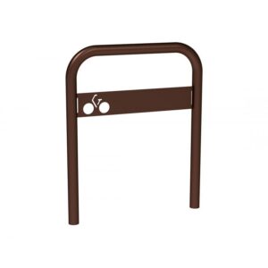 Illustration d'un arceau vélos simple peint marron