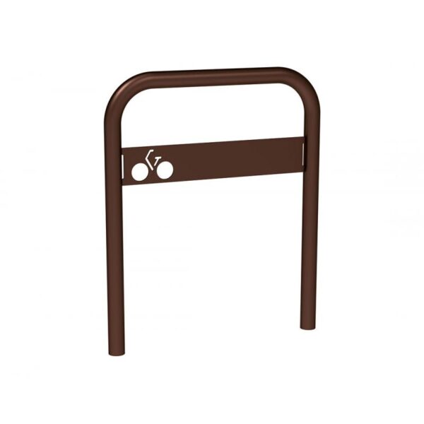 Illustration d'un arceau vélos simple peint marron