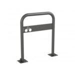 Illustration d'un arceau vélos simple peint gris