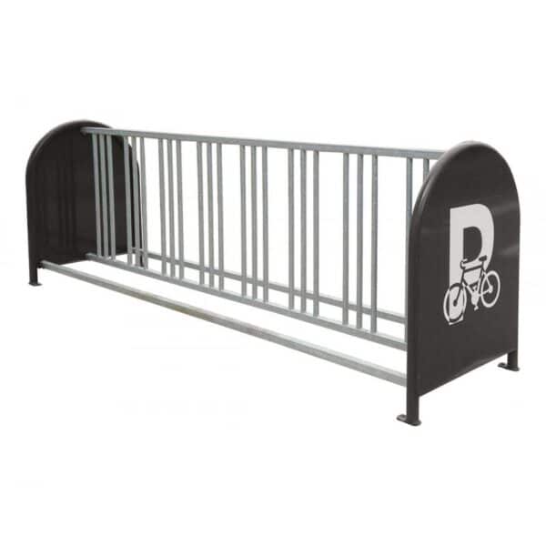 Illustration d'un support vélo 16 places noir