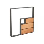 Illustration d'un appui vélos kub acier gris et bois
