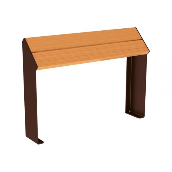 Illustration d'un assis-debout kub en acier marron et bois