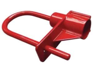 Illustration d'un cadenas de pompier rouge