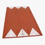 Illustration d'un coussin berlinois 6 éléments rouge