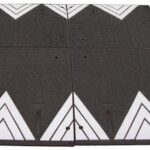 Illustration d'un coussin berlinois 4 éléments rectangulaire noir avec des flèches blanches