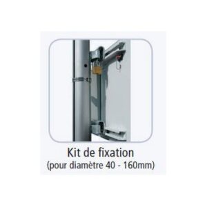 Illustration d'un kit de fixation pour radar diamètre 40 - 160mm