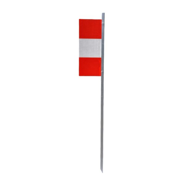 Illustration d'un piquet de chantier k5b rouge et blanc