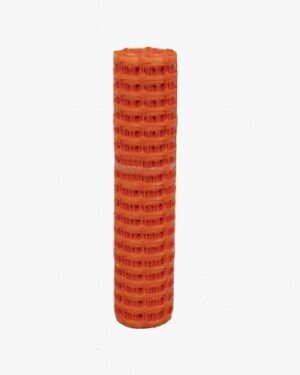 Illustration d'un grillage en polypropylène orange enroulé
