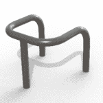 Illustration d'un étrier de protection gris
