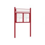 Illustration d'une vitrine d'affichage extérieure alu rouge - 8 A4