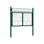 Illustration d'une vitrine d'affichage extérieure alu vert 6005 - 24 A4