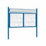 Illustration d'une vitrine d'affichage extérieure alu bleu - 30 A4