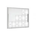 Illustration d'une vitrine extérieure murale ép. 58 mm - Porte levante, 18 A4