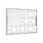 Illustration d'une vitrine extérieure murale ép. 58 mm - Porte levante, 21 A4