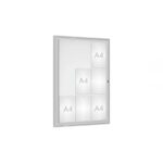Illustration d'une vitrine extérieure murale ép. 58 mm - Simple battant, 9 A4