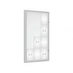Illustration d'une vitrine extérieure murale ép. 58 mm - Simple battant, 12 A4