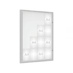 Illustration d'une vitrine extérieure murale ép. 58 mm - Simple battant, 16 A4