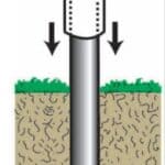 Illustration d'une pose d'une fixation de mât manche à air