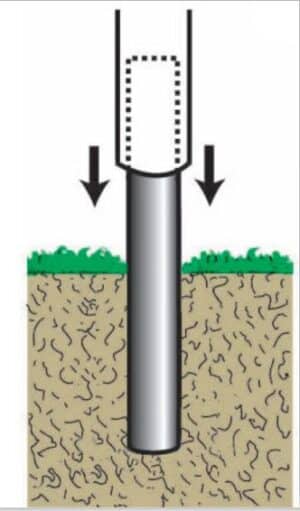 Illustration d'une pose d'une fixation de mât manche à air
