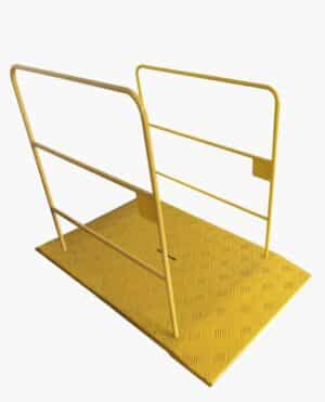 Illustration d'une passerelle de chantier jaune