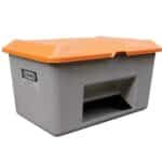 Bac à sel avec ouverture d'écoulement 400 L, 1210x820x670 mm CEMO couvercle fermé