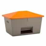 Bac à sel avec ouverture d'écoulement 550 L, 1340x990x780 mm couvercle fermé