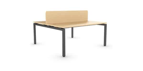 Photo d'un bureau collectif bois clair 2 personnes structure