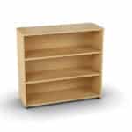 Photo d'une armoire de rangement bois 2 étagères sans portes