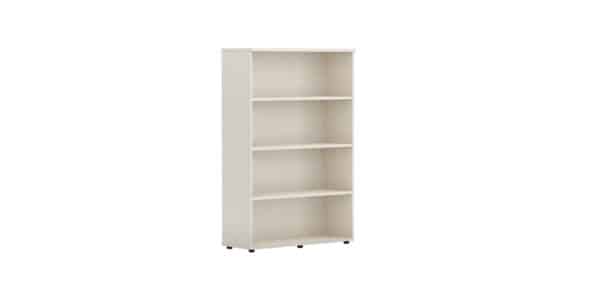 Photo d'une armoire de rangement blanche 3 étagères sans portes